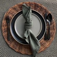Cargar imagen en el visor de la galería, Sets Bases de Plato tejido Bejuco 4, 6, 8, 12 pz