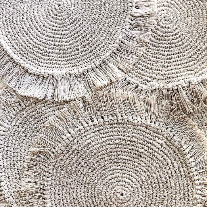 Bases de Plato tejido Crochet Renta